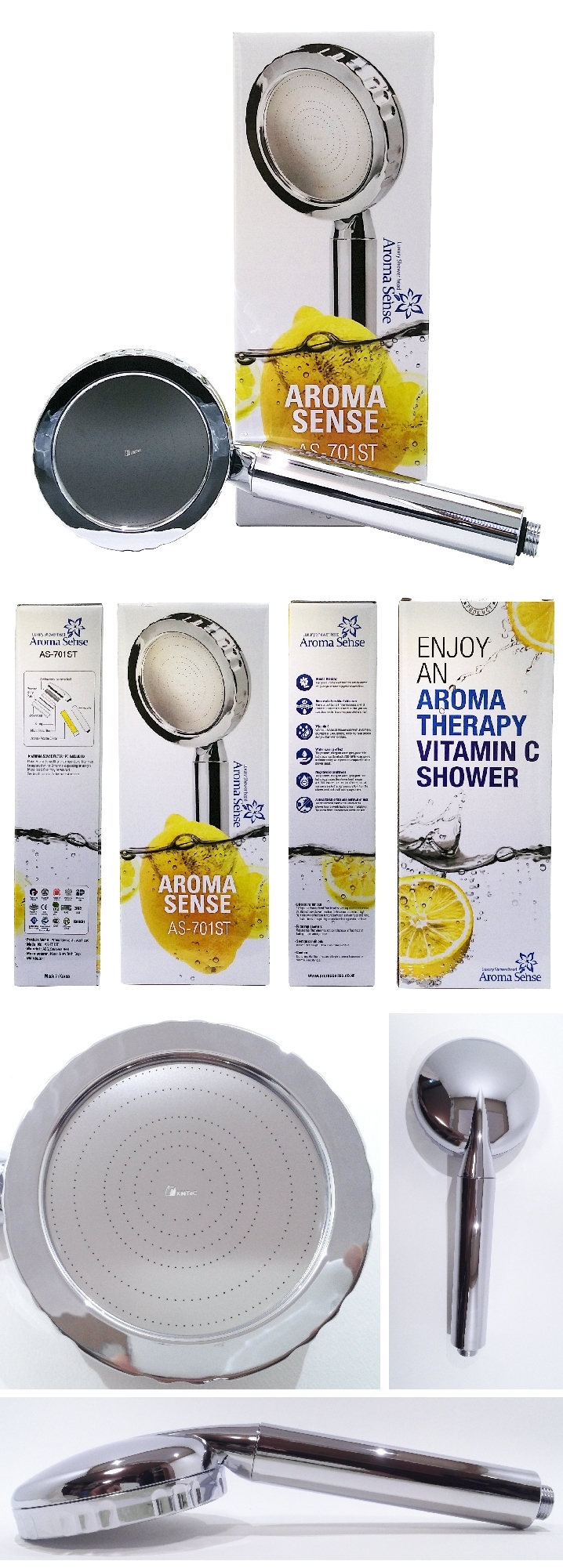 KNTeC Aroma Sense Vitamin C Water saving & Super Jet AS701ST CHROME